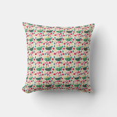 Festive Christmas Pattern Throw Pillow クッション (正面)