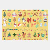 Festive Christmas Pattern Wrapping Paper ラッピングペーパーシート (正面)