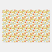 Festive Christmas Pears Personalized Boho Kitchen ラッピングペーパーシート (正面3)