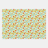 Festive Christmas Pears Personalized Boho Kitchen ラッピングペーパーシート (正面2)