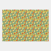 Festive Christmas Pears Personalized Boho Kitchen ラッピングペーパーシート (正面)