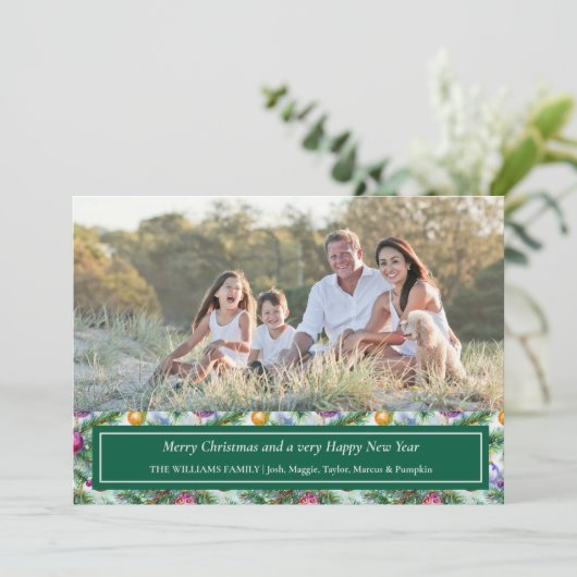 Festive Christmas Photo Card 招待状 (スタンド正面)