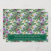 Festive Christmas Photo Card 招待状 (正面/裏面)