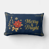 Festive Christmas Pillow | Holiday Home Décor & Co ランバークッション (正面)
