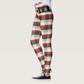 Festive Christmas | Plaid & Snowflake Belt レギンス (左)