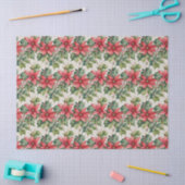 Festive Christmas Poinsettia in Watercolor 薄葉紙 (クラフト)