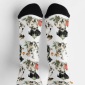 Festive Christmas Puppy Socks for Family ソックス (上部)