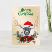 Festive Christmas Pygmy Goat Kid カード (正面)