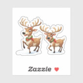 Festive Christmas Reindeer シール (シート)