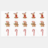 Festive Christmas Shapes Sticker Pack ラベル (シート)