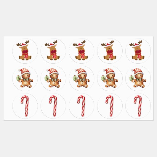 Festive Christmas Shapes Sticker Pack ラベル (シート)