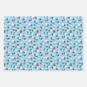 Festive Christmas Sheep ラッピングペーパーシート (正面3)