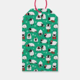 Festive Christmas Sheep Gift Tags ギフトタグ