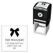 FESTIVE CHRISTMAS simple cute modern ribbon bow セルフインキングスタンプ (インサイチュ)