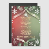 Festive Christmas Snowflake Frame with Stars (正面/裏面)