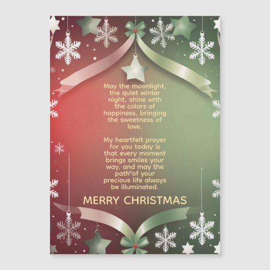 Festive Christmas Snowflake Frame with Stars (正面)