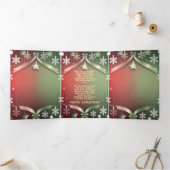 Festive Christmas Snowflake Frame with Stars  三つ折りカード (内部)