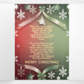 Festive Christmas Snowflake Frame with Stars  三つ折りカード (内部中)