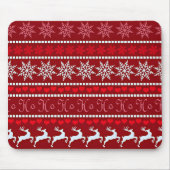 Festive Christmas Snowflake Pattern マウスパッド (正面)