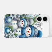 Festive Christmas snowman Holiday Case-Mate iPhoneケース (裏面 (横))