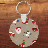 Festive Christmas Socks キーホルダー (正面)