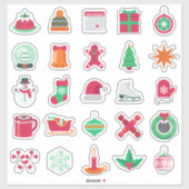 Festive Christmas Sticker Collection シール (シート)