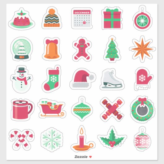 Festive Christmas Sticker Collection シール (シート)