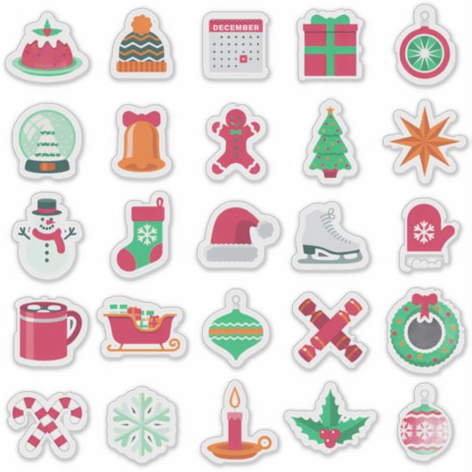 Festive Christmas Sticker Collection シール (正面)