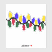 Festive Christmas String Lights シール (シート)