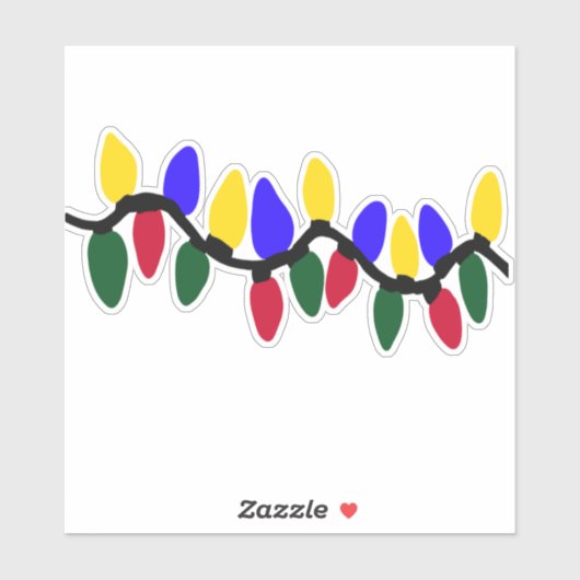 Festive Christmas String Lights シール (シート)