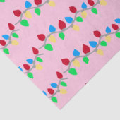 Festive Christmas String Lights on Pink 薄葉紙 (詳細)