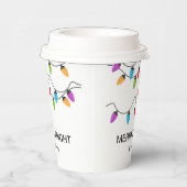 Festive Christmas String Lights Personalized 紙コップ (右)