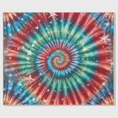 Festive Christmas Tie Dye Spiral ラッピングペーパー (フラット)