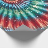Festive Christmas Tie Dye Spiral ラッピングペーパー (角)