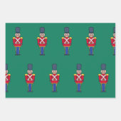 Festive Christmas Toy Soldiers Wrapping Paper ラッピングペーパーシート (正面3)