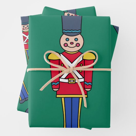 Festive Christmas Toy Soldiers Wrapping Paper ラッピングペーパーシート (インサイチュ)