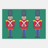 Festive Christmas Toy Soldiers Wrapping Paper ラッピングペーパーシート (正面)