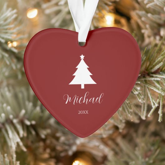 Festive Christmas Tree Heart-Shaped Mark Ornament オーナメント (ツリー)