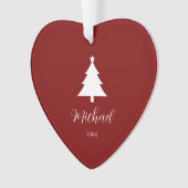 Festive Christmas Tree Heart-Shaped Mark Ornament オーナメント (正面)