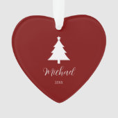 Festive Christmas Tree Heart-Shaped Mark Ornament オーナメント (正面)