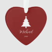Festive Christmas Tree Heart-Shaped Mark Ornament オーナメント (裏面)
