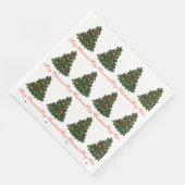 Festive Christmas Tree Holiday Celebration Napkin (コーナー)