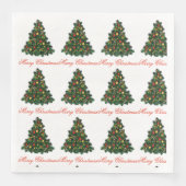 Festive Christmas Tree Holiday Celebration Napkin (正面)