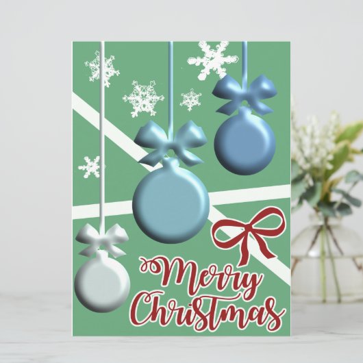 Festive Christmas Tree Holiday Greeting Card (スタンド正面)