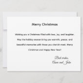 Festive Christmas Tree Holiday Greeting Card (裏面)