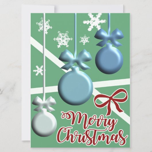 Festive Christmas Tree Holiday Greeting Card (正面)