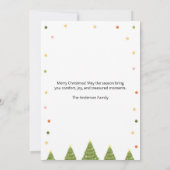 Festive Christmas Tree Holiday Greeting Card シーズンカード (裏面)