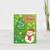 Festive Christmas Tree Holiday Greeting Card シーズンカード (正面)