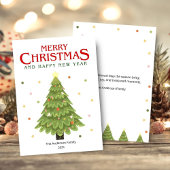 Festive Christmas Tree Holiday Greeting Card シーズンカード