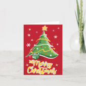 Festive Christmas Tree Holiday Greeting Card シーズンカード (正面)